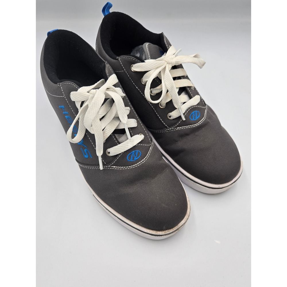 Heelys Skate Shoes Mens 10 Gray Canvas Low Top Sneakers with Wheels and Tool
